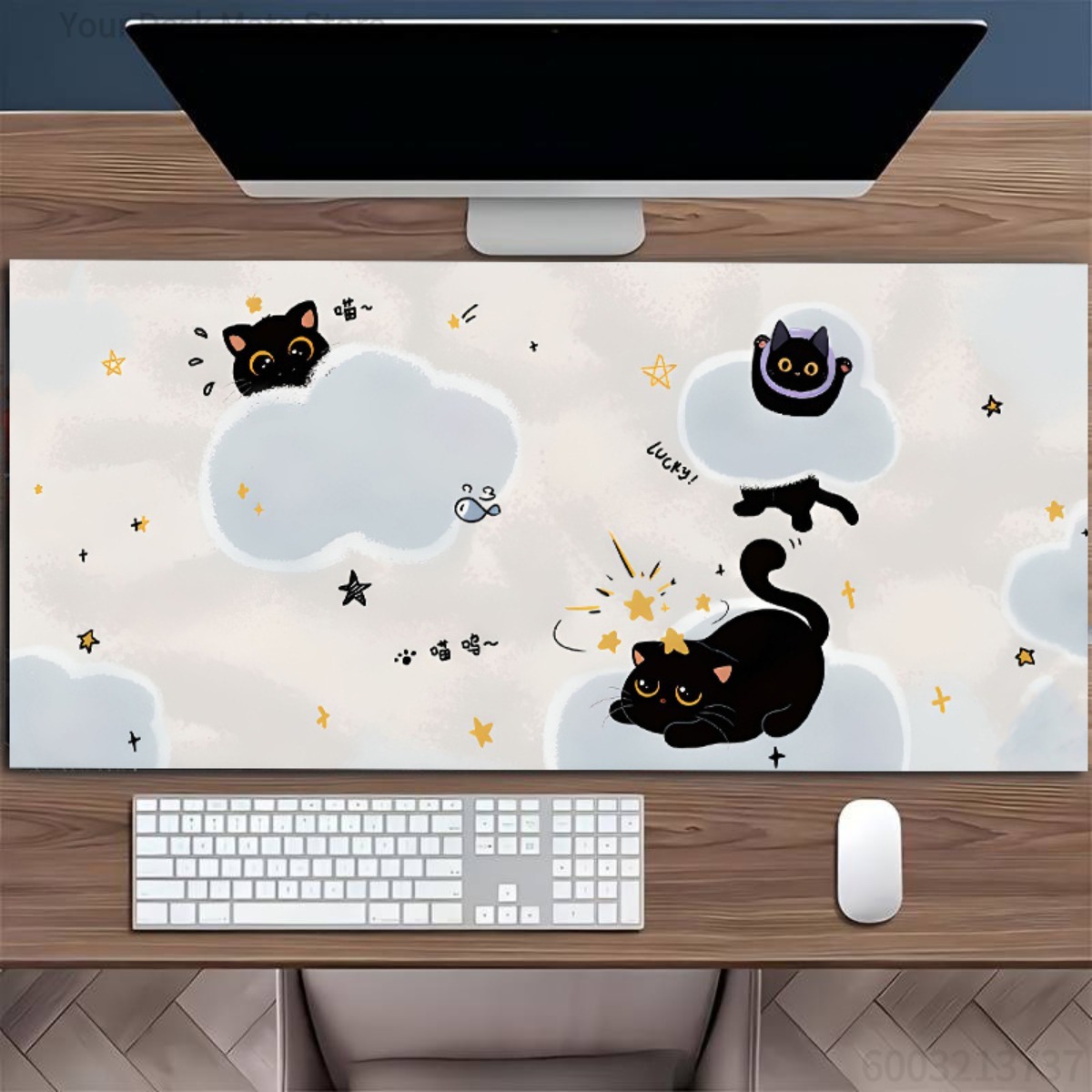 Esports Gaming School - Kauçuk Pürüzsüz Masa Mouse Pad'i Siyah