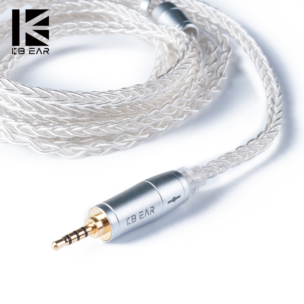 Esports Gaming Earbuds - KBEAR 8 Çekirdekli Yükseltilmiş Gümüş Kablolu