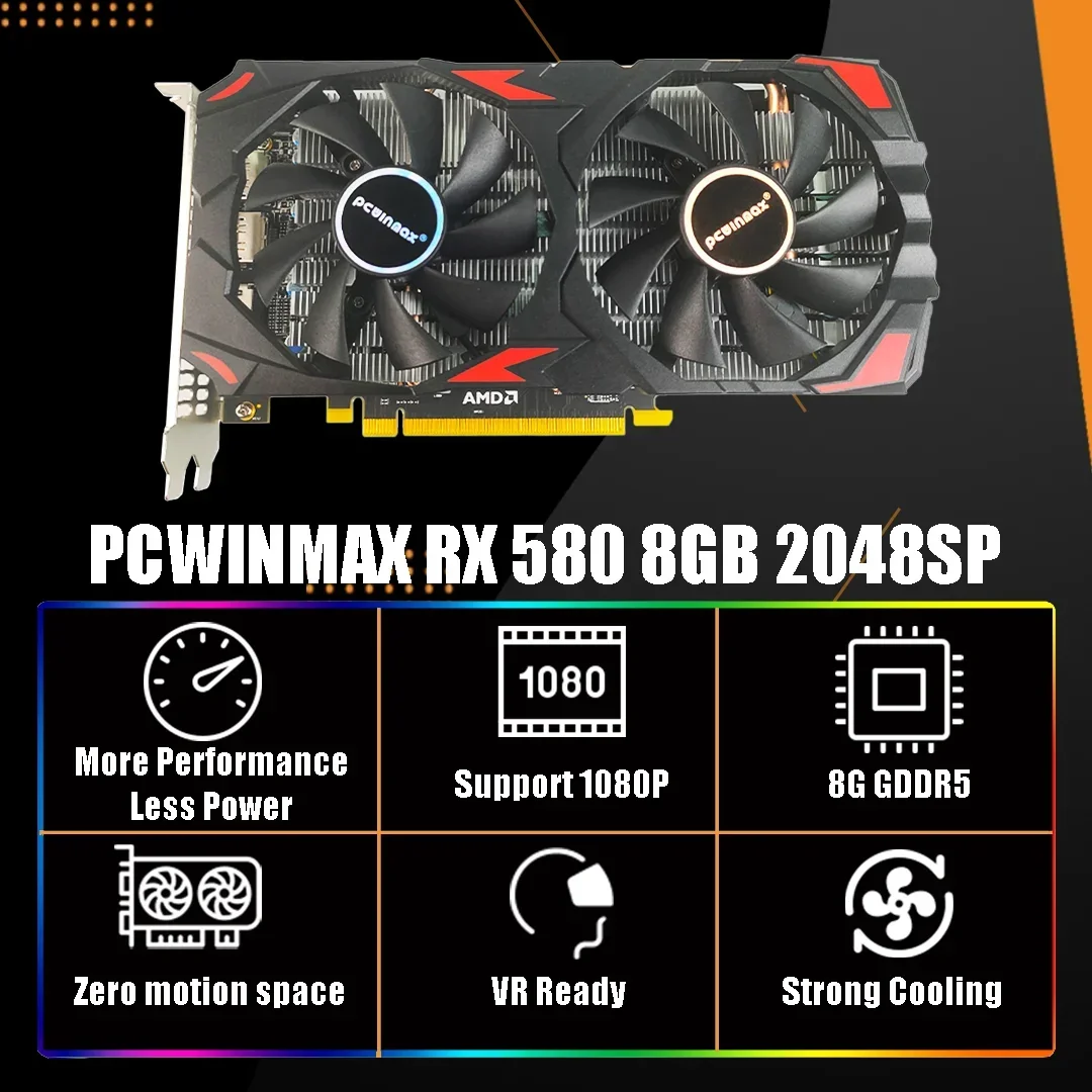 PCWINMAX Radeon RX 580 2048SP  - Video Gaming & Esports Usd Acc incelemesi ve fiyatı