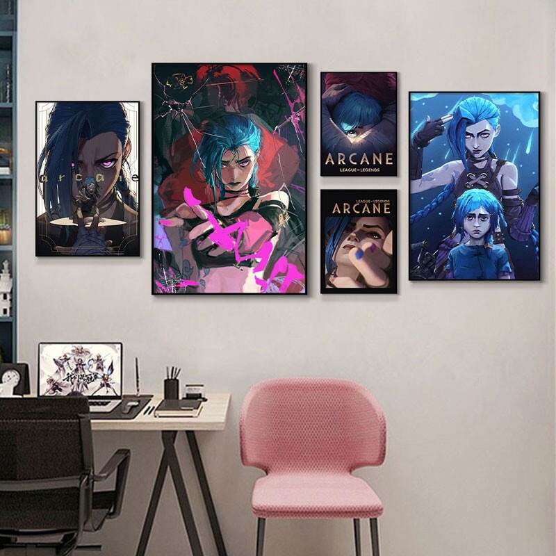 Arcane Jinx Yakın Çekim Poster - Esports Y Gaming incelemesi ve fiyatı